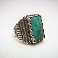Vintage Square Turquoise Ring Bell c.1950～