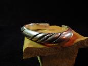 Vintage Engraving Heavy Ingot Silver Cuff  c.1960