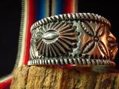 Ernie Lister Coin Silver Concho Stamped Cuff