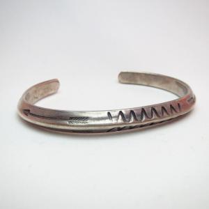 Antique Arrow Stamped INGOT Triangle Cuff  c.1920