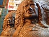 Antique Indian Chief Cast Iron Bookends 1910～