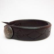 Novel Zombies  Old Concho Leather Bracelets BLK ML