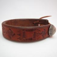 Novel Zombies  Old Concho Leather Bracelets BRN ML