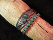 Vintage Coin Silver Thunderbird patch Cuff  c.1930