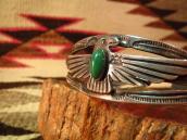 Vintage Coin Silver Thunderbird patch Cuff  c.1930