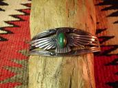 Vintage Coin Silver Thunderbird patch Cuff  c.1930