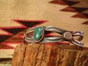 Antique Ingot Split Shank Cuff with Stone  c.1920