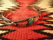 Antique Ingot Split Shank Cuff with Stone  c.1920