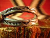 Antique Ingot Split Shank Cuff with Stone  c.1920