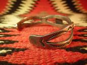 Antique Ingot Split Shank Cuff with Stone  c.1920