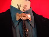 Bow Tie Bolo  Bowknot Shape Stamped Concho