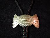 Bow Tie Bolo  Bowknot Shape Stamped Concho