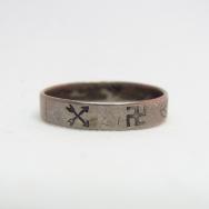Antique Swastika Crossedarrows Stamped Ring c.1930