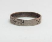Antique Swastika Crossedarrows Stamped Ring c.1930