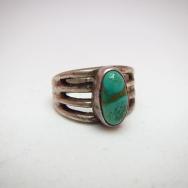 Vintage Cast Split Ring with Turquoise  c.1950～
