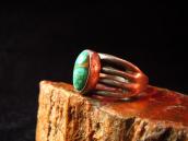 Vintage Cast Split Ring with Turquoise  c.1950～
