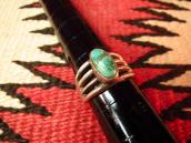 Vintage Cast Split Ring with Turquoise  c.1950～