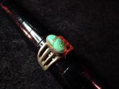 Vintage Cast Split Ring with Turquoise  c.1950～