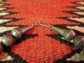 Vintage Silver Bead Necklace with Stamping  c.1960