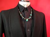 Vintage Silver&Turquoise Bead Necklace  c.1950