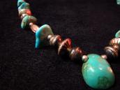 Vintage Silver&Turquoise Bead Necklace  c.1950
