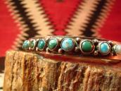 Antique Zuni Ingot Silver Cuff with 11Stone c.1930