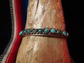 Antique Zuni Ingot Silver Cuff with 11Stone c.1930