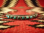 Antique Zuni Ingot Silver Cuff with 11Stone c.1930