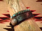 Antique Zuni Ingot Silver Cuff with 11Stone c.1930