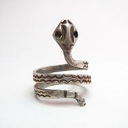 Vintage Snake Shape Stamped Ring  c.1950