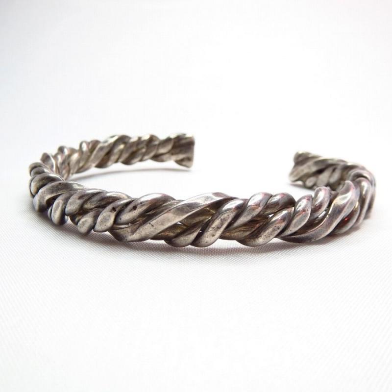 Vintage Twisted Silver 5Wire Cuff Brecelet c.1940～