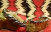Vintage Twisted Silver 5Wire Cuff Brecelet c.1940～