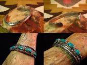 OLDPAWN Stamped TriangleWire Cuff Bracelet c.1970～