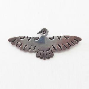 Antique Stamped "Coin Silver" Thunderbird Shaped Pin c.1930～