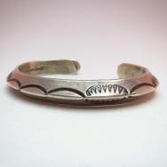 Antique Stamped INGOT Triangle Wire Cuff  c.1940