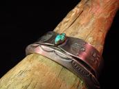 Antique Stamped INGOT Triangle Wire Cuff  c.1940