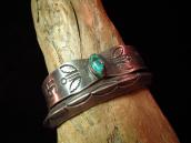 Antique Stamped INGOT Triangle Wire Cuff  c.1940