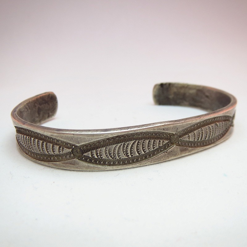 Antique Ingot Silver Cuff Bracelet  c.1890～