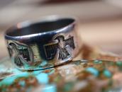 Vtg 【BELL TRADING POST】 Thunderbird Silver Men's Ring c.1950