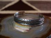 Vtg 【BELL】 Two Triangle & Twisted Wires Silver Cuff  c.1950