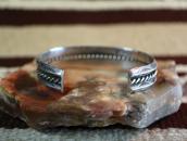 Vtg 【BELL】 Two Triangle & Twisted Wires Silver Cuff  c.1950