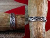 Atq【IH】CoinSilver FlatTwisted & Half-Round Wires Cuff c.1930
