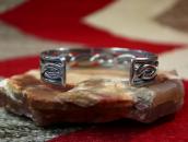 Atq【IH】CoinSilver FlatTwisted & Half-Round Wires Cuff c.1930