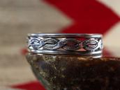 Atq【IH】CoinSilver FlatTwisted & Half-Round Wires Cuff c.1930