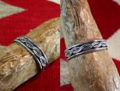 Atq【IH】CoinSilver FlatTwisted & Half-Round Wires Cuff c.1930