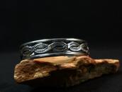 Atq【IH】CoinSilver FlatTwisted & Half-Round Wires Cuff c.1930