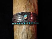 Antique Zuni Stamped Cuff with 14stone  c.1930～