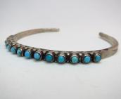 Antique Zuni Stamped Cuff with 14stone  c.1930～