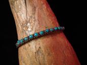 Antique Zuni Ingot Silver Cuff with 13Stone c.1930