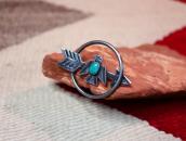 Vintage Arrow & Thunderbird & Hoop Silver Pin w/TQ  c.1945～